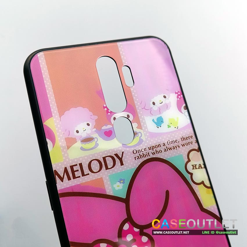 เคส A9 2020 | A5 2020 My melody มาเมโลดี้ หลังกระจก ขอบยาง