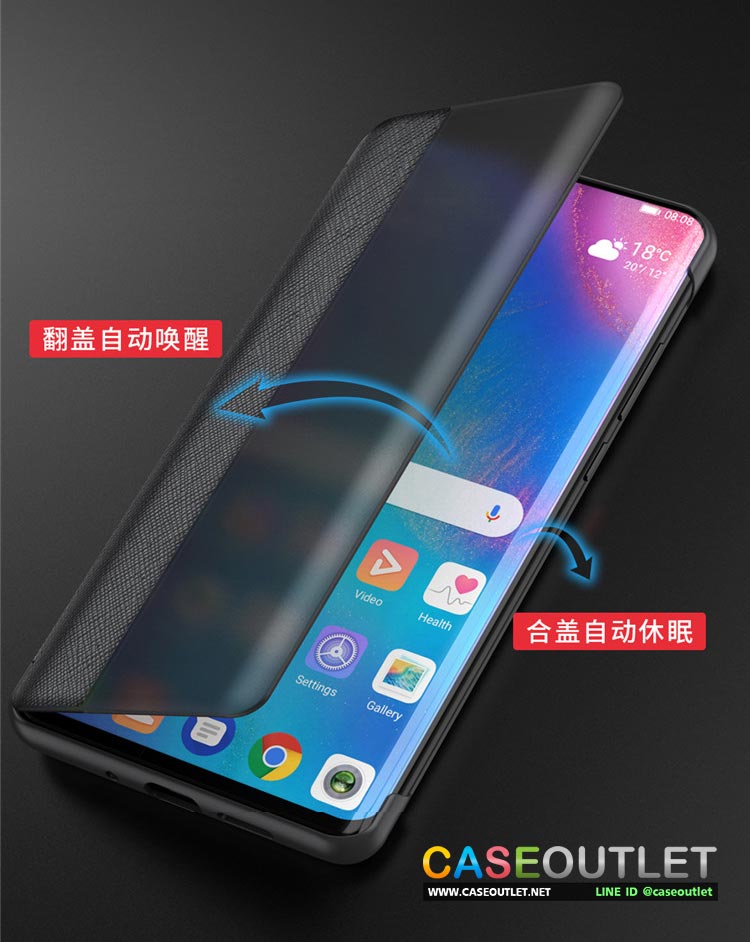 เคส Huawei P30pro P30 pro ฝาพับหนัง โชว์จอ รับสาย