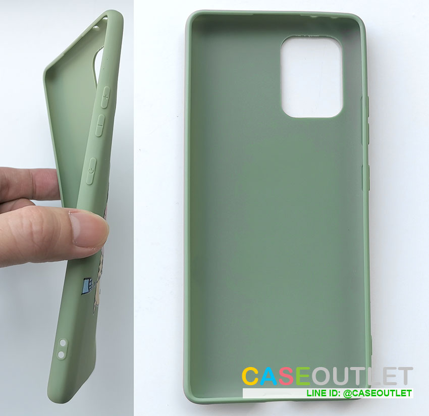 เคส Samsung S10 lite TPU สีด้าน สีพาสเทล ลายการ์ตูน ลดรอยนิ้ว