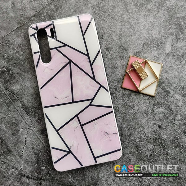 เคส Oppo A91 ลายเงา หินอ่อน มุก กราฟฟิก พร้อมที่ตั้ง แหวน ทอง