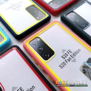 เคส Samsung S20fe S20 FE เคสหลังใส หลังแข็ง อคิลิค ใส ขอบสี ขอบยาง ใส่บาง กันกระแทก